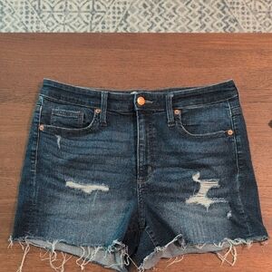 Universal Thread Dark Blue Distressed Jean Shorts